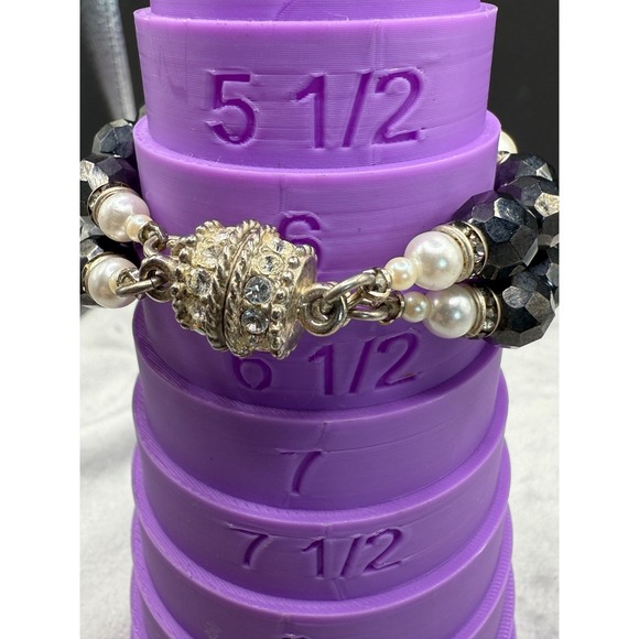 Vintage Glass Beaded Necklace‎ Bracelet Black Tree Of Life Long - Picture 13 of 14